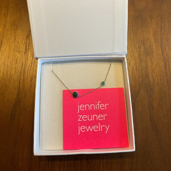 JENNIFER ZEUNER STERLING SILVER MALSCHITE & TURQUOISE LINK BRACELET - Picture 6 of 7